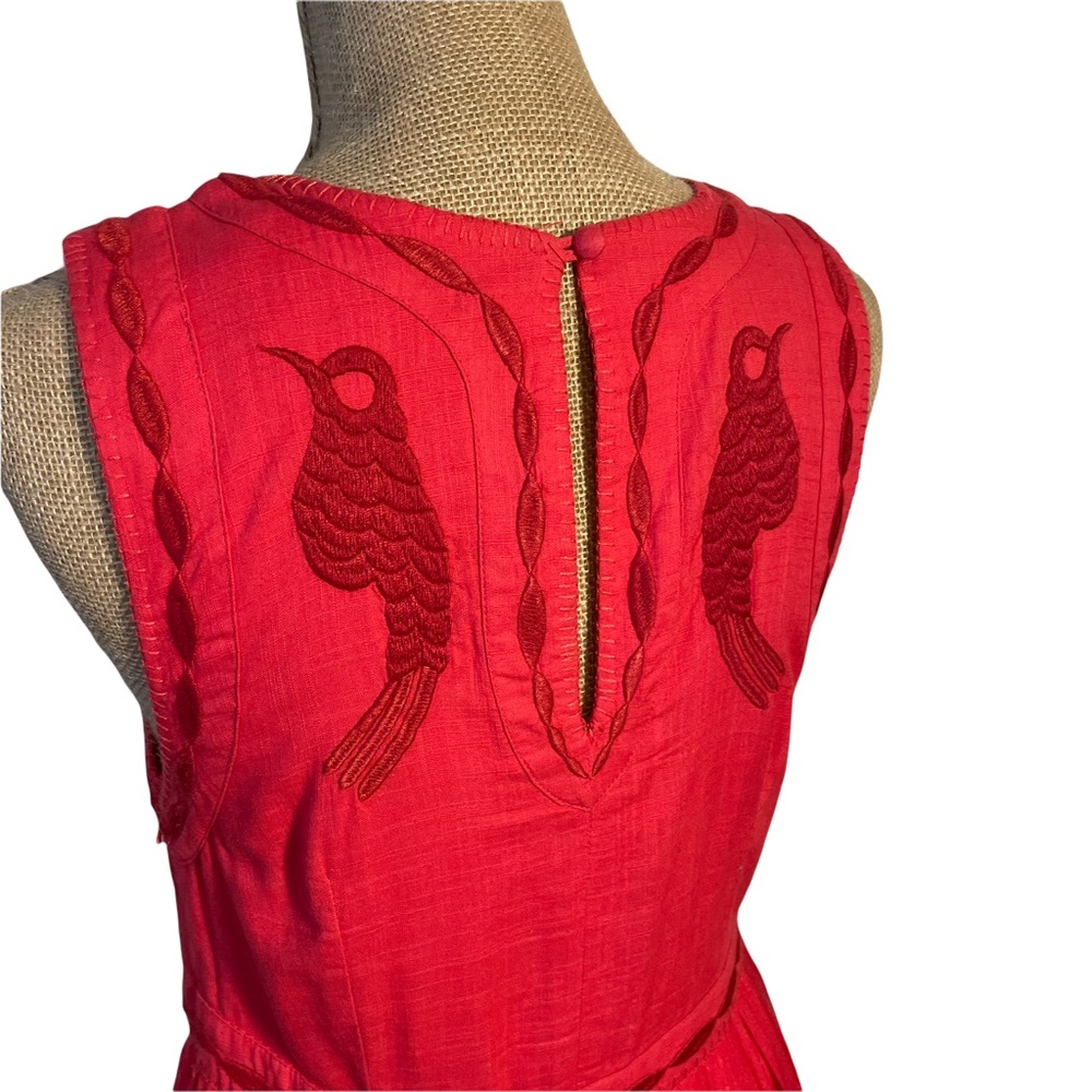 Free People birds of a feather embroidered mini dress size 6 - Picture 7 of 14